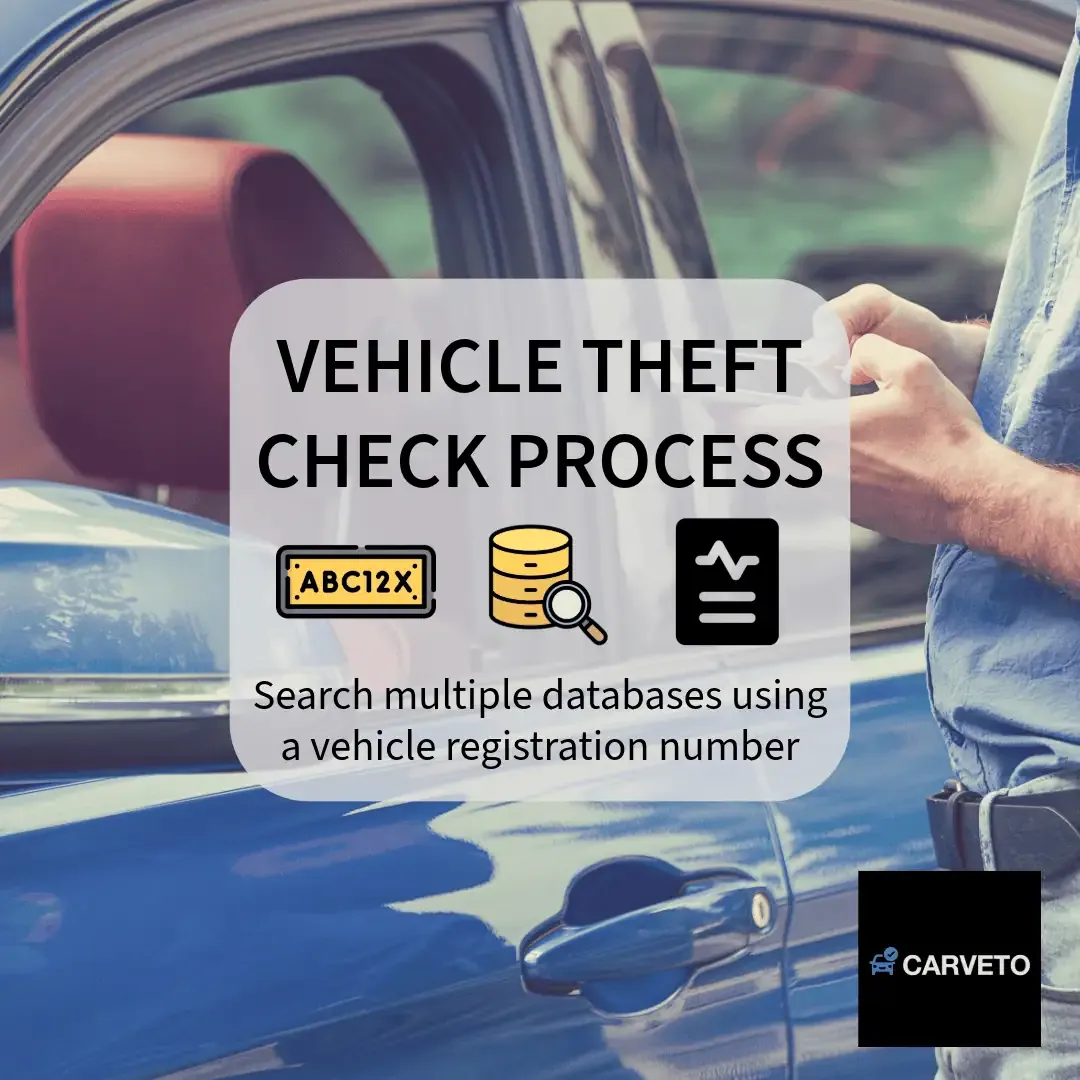 Vehicle registration lookup and theft status verification