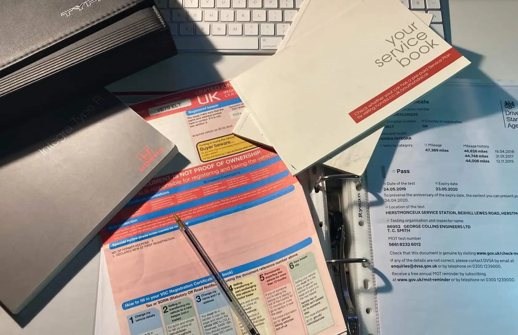 Car reg documentation