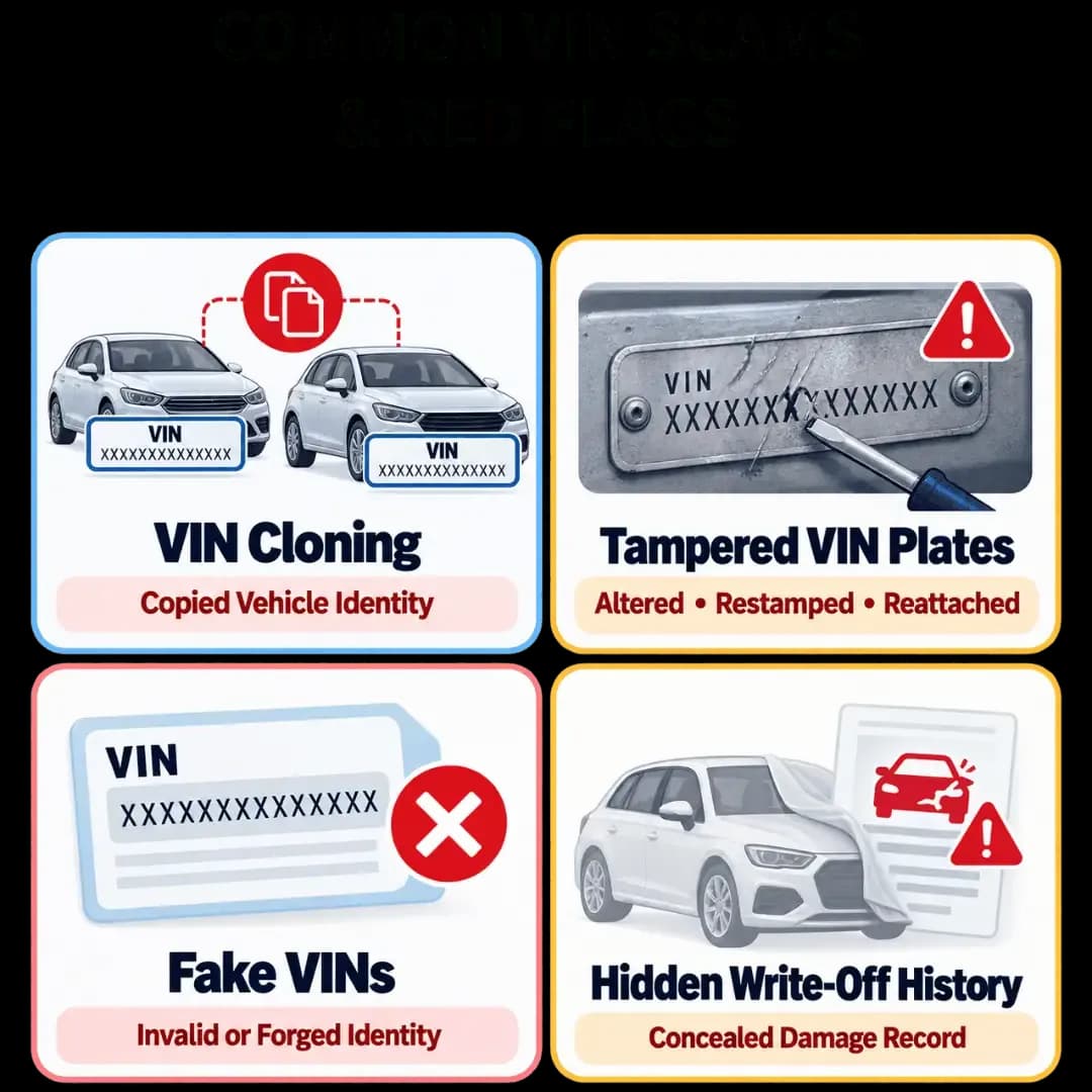 VIN cloning detection and vehicle identity fraud checks